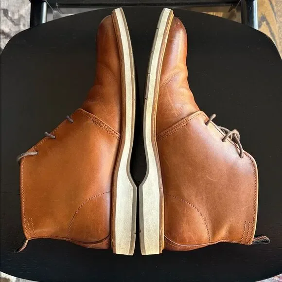 COLE HAAN Morris Leather Chukka Men's Brown Leather lace up Chukka Boots size 9